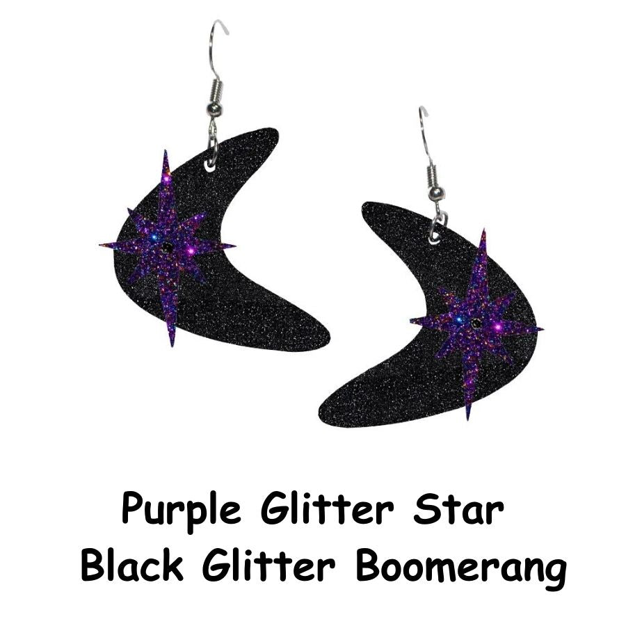 Stardust Retro Boomerang Earrings