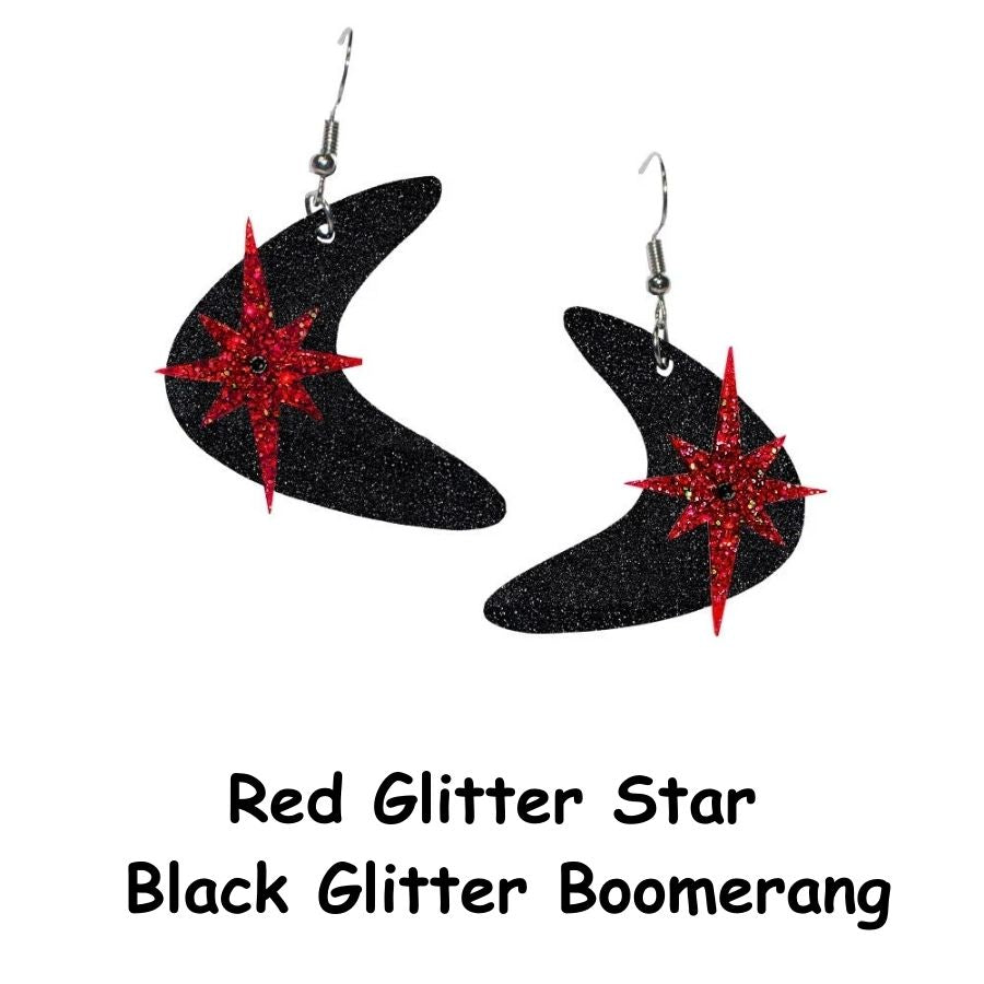 Stardust Retro Boomerang Earrings