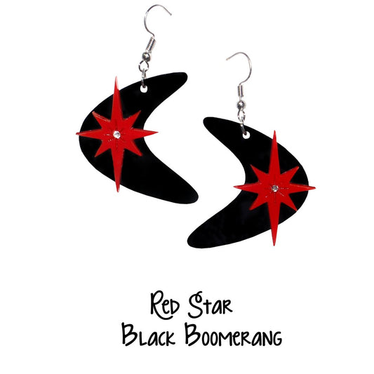 Stardust Retro Boomerang Earrings