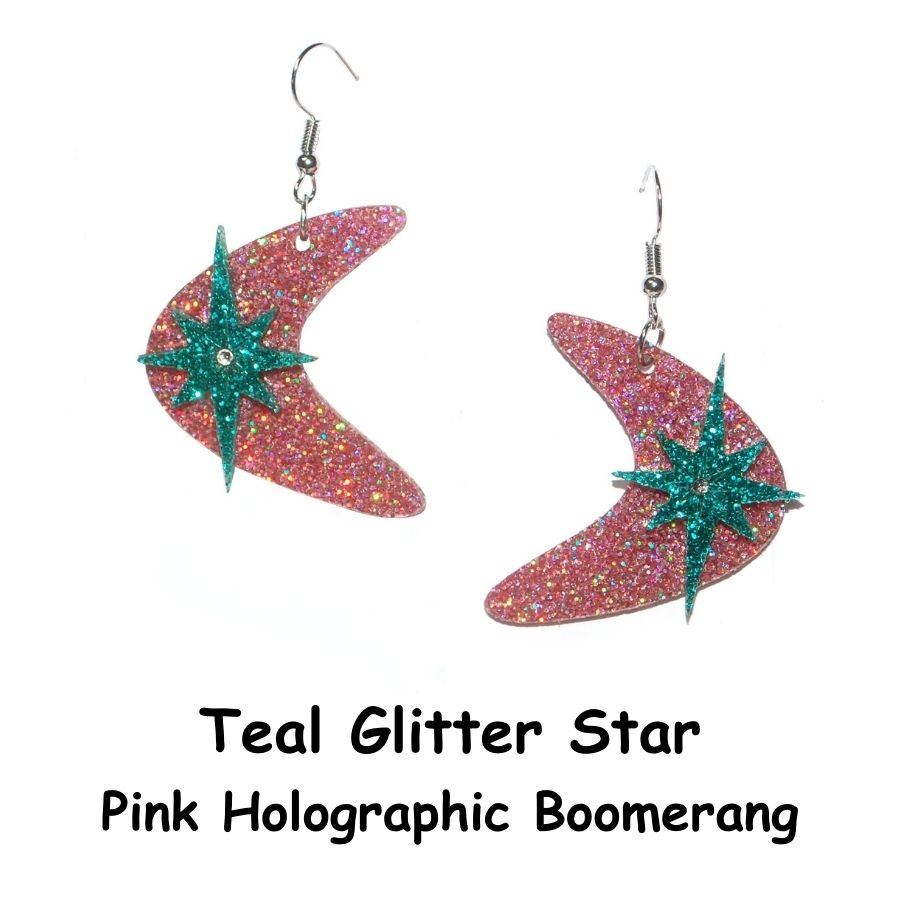 Stardust Retro Boomerang Earrings