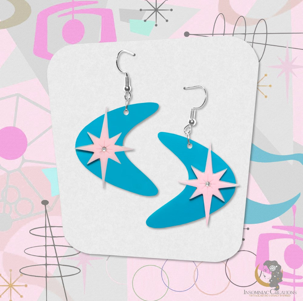 Stardust Retro Boomerang Earrings