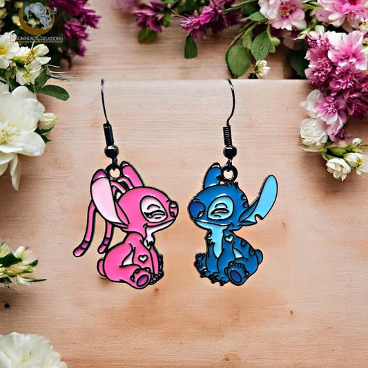 Stitch and Angel Duo Earrings - Love Lilo and Stitch