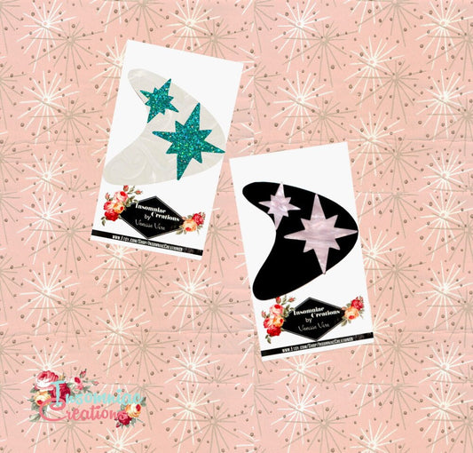 Stardust Retro Boomerang Brooch -  Retro Atomic, Vintage, Classic, Pinup Rockablilly Doll