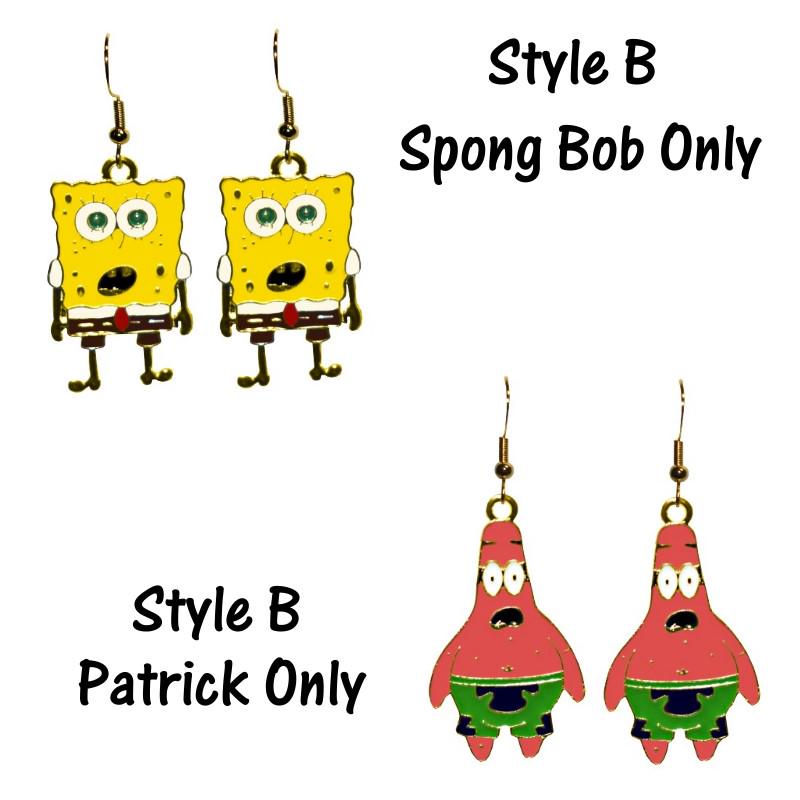 Sponge Boy or Starfish Earrings - Patrick
