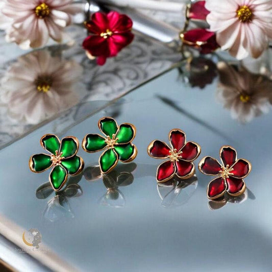 Magnolia Flower Earrings- Vintage, Classic, Pinup Rockabilly Doll