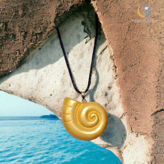 Nautilus Seashell Necklace - Ocean Nautical Ursula Vanessa Seashell