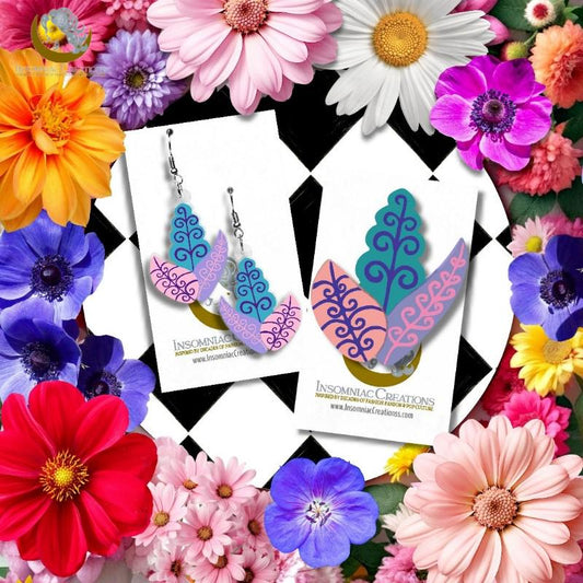Mad Tea Party Leaves Earrings or Brooch - Wonderland Inspired