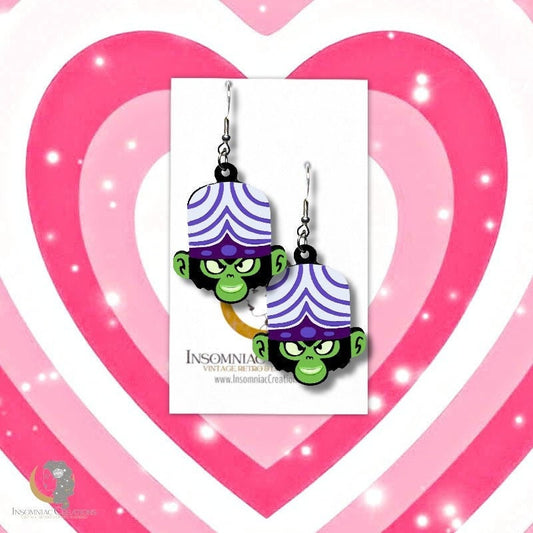 Mojo Power Girls Earrings - Cartoon Jojo Puff Girls