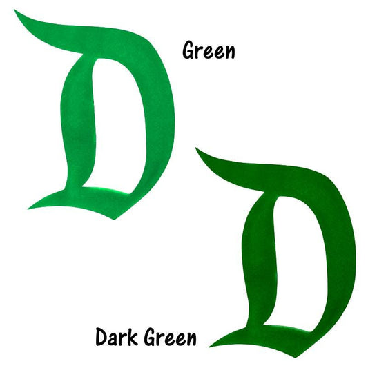 Assorted Green Acrylic D Brooches