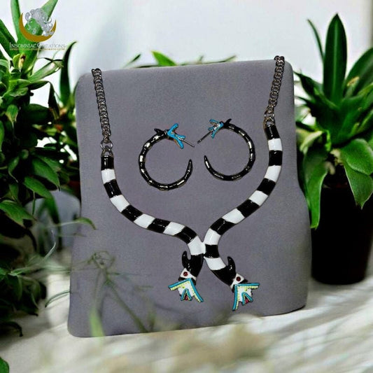 Sandworm Necklace and/or Earrings- Nightmare Before Christmas Beetlejuice
