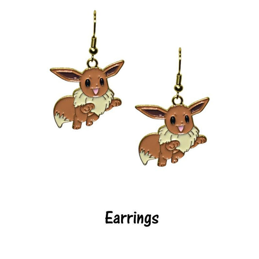 Eevee Earrings or Necklace - Pokemon