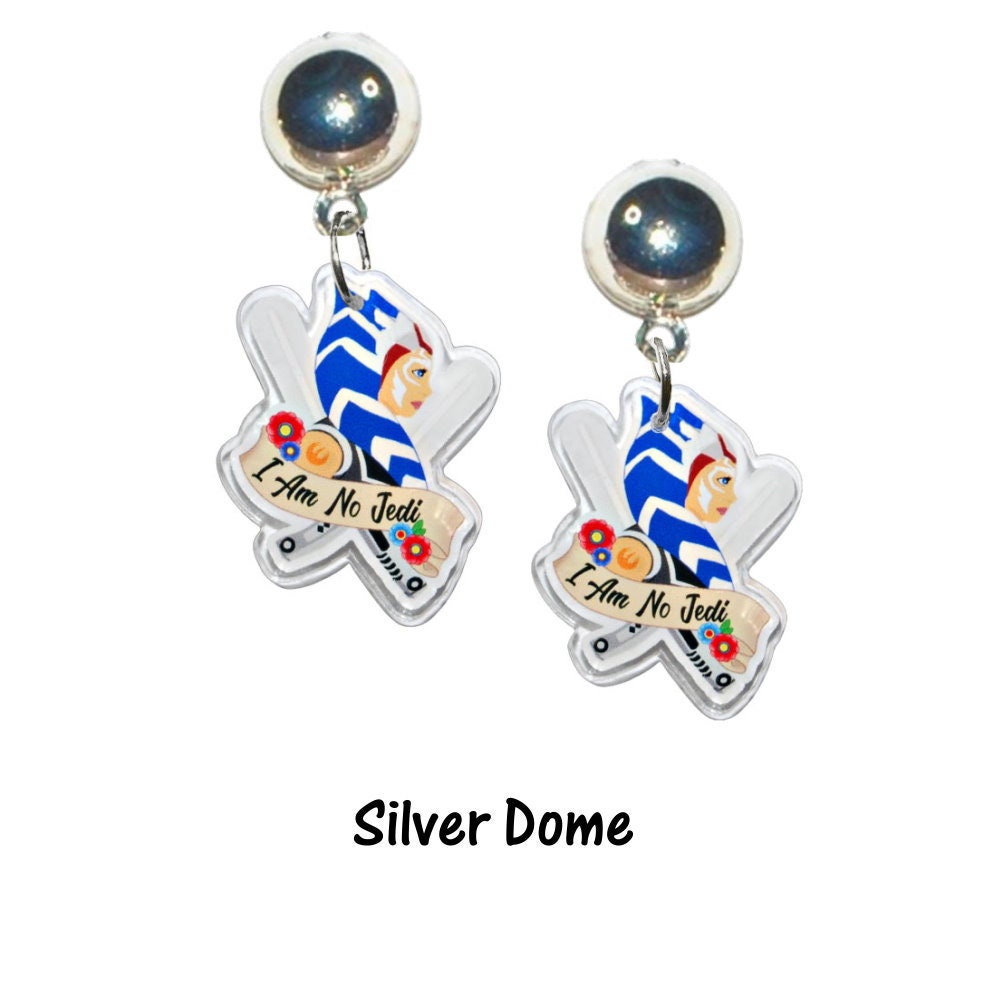 Ahsoka Original Artwork Earrings - I am no Jedi - Clone Wars - Mandalorian
