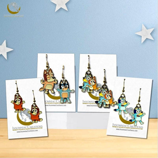 Bluey and Bingo Earrings - Bluey Dog - Disney Inspired