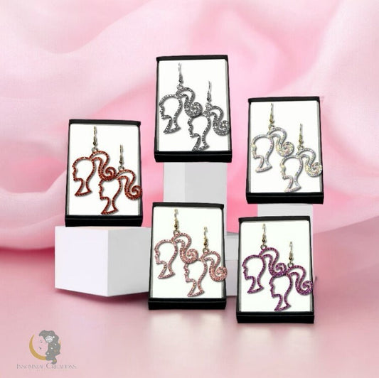 Crystal Dollie Silhouette Earrings