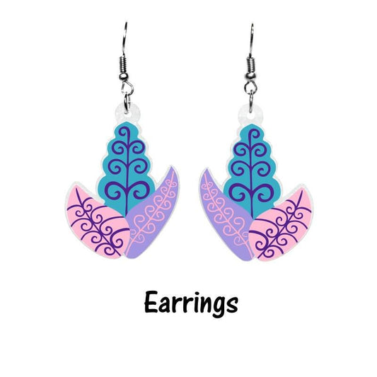 Mad Tea Party Leaves Earrings or Brooch - Wonderland Inspired